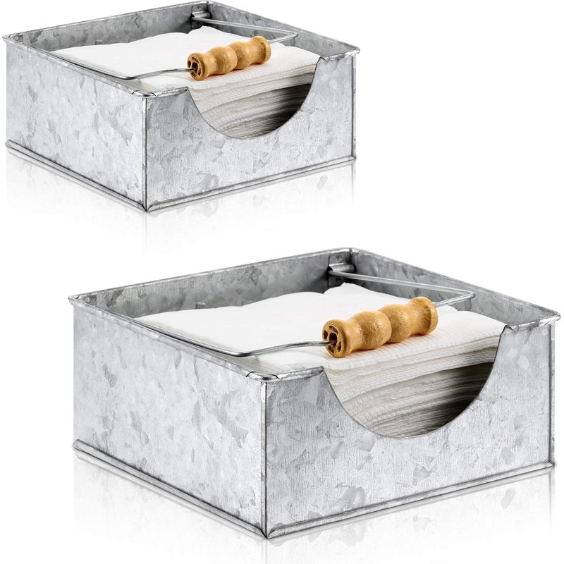 Porte-serviettes de table de style campagnard avec poignées en bois 2 pièces 2 pièces