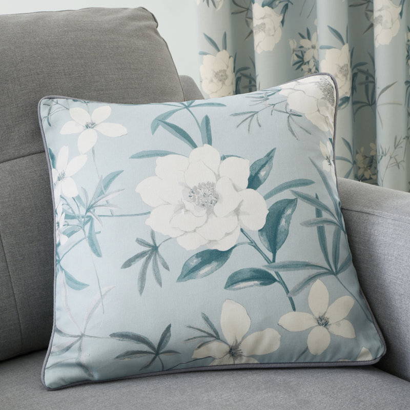 Eve Floral Square Cushion, Blue
