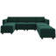 Canapé modulaire rembourré de rangement en velours 8 pièces 116,6 po Vashudev-1292147861