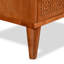 Table de chevet et tablette ouverte en bois massif de style Mid-Century moderne à 2 tiroirs 23,3 po Ing Abraham