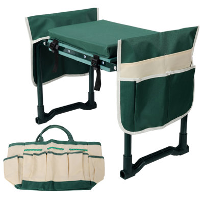 Garden Kneeler And Seat Bench With 2 Free Tool Pouch