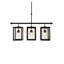 Lustre carré / rectangulaire à 3 lumières pour îlot de cuisine Ardehs