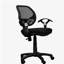 Chaise de bureau en filet à dossier moyen Mobili, noir