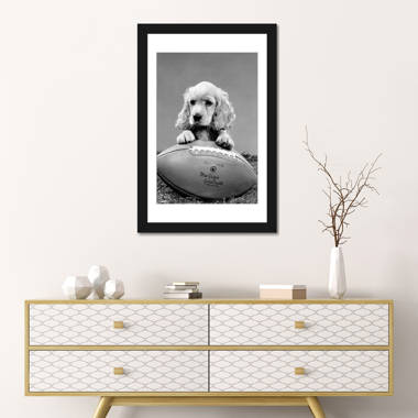 Bless international Vintage Images Cocker Spaniel Dog Standing Guard Over  Two Caught Fish And Fishing Equipment by Vintage Images Print