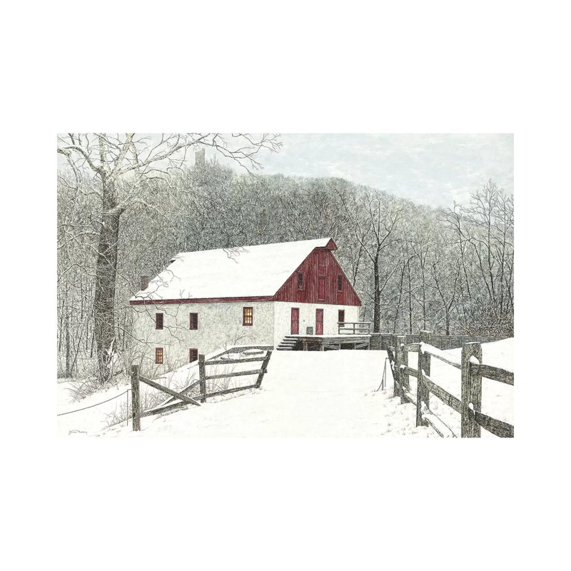 Grist Mill par James Redding - reproduction d'art, Aucun mat, Toile tendue, H 8 po x l 12 po x P 0,75 po