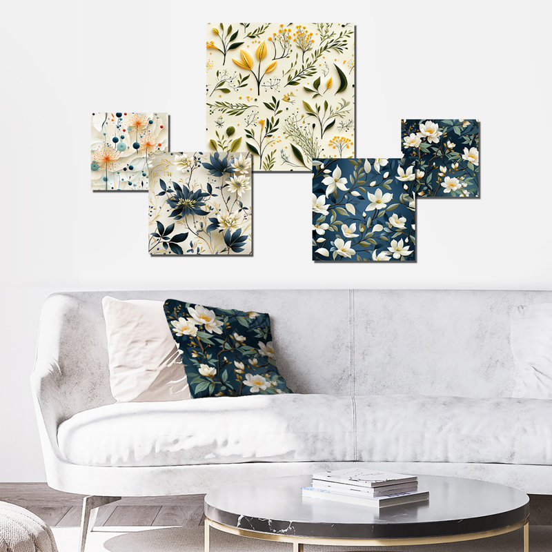 Nash - ensemble d'art mural floral de 5