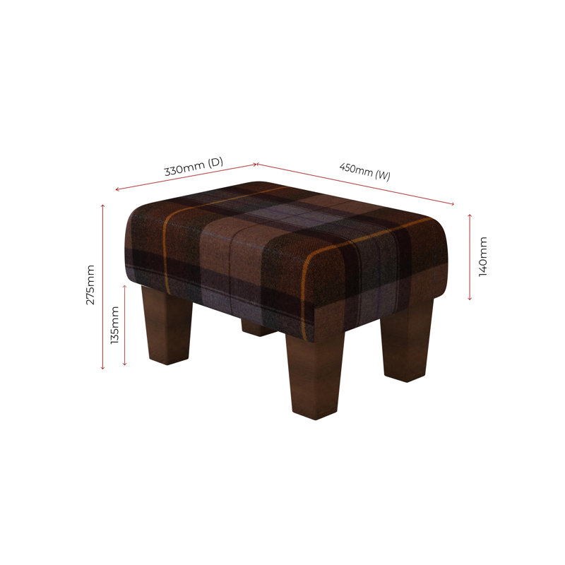 Manufactured Wood Accent Stool, Mahogany