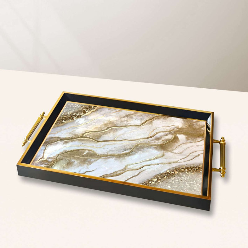 Élégant plateau de service en verre 19,7 x 11,4 x 1,4 pouces | 100% verre de haute qualité | Parfait pour recevoir et servir | Conception élégante et fonctionnelle pour la maison et les fêtes | Durable et facile à nettoyer