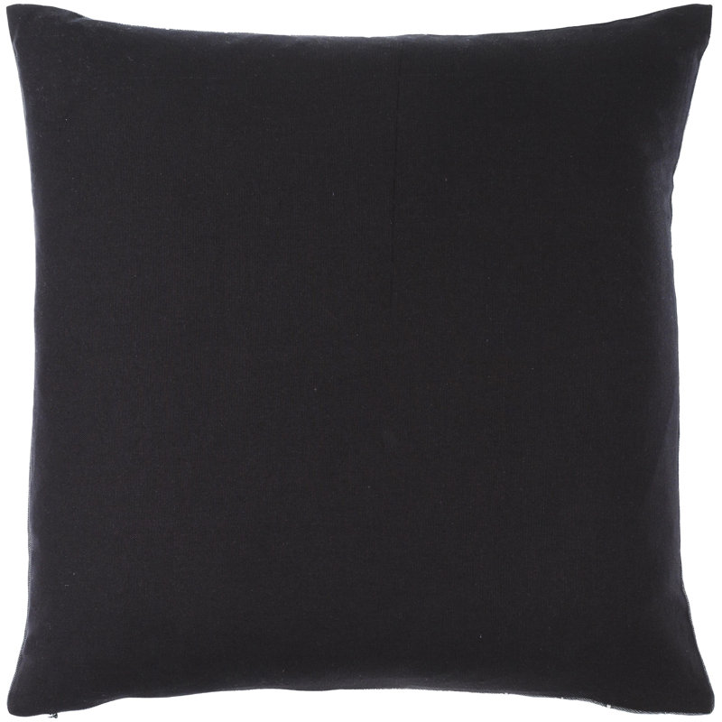 Coussin en coton, Polyester/ Bourre en polyester, Gris acier, 18 po x 18 po
