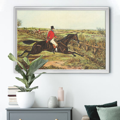 «The English Hunt III», reproduction d'art graphique sur toile encadrée