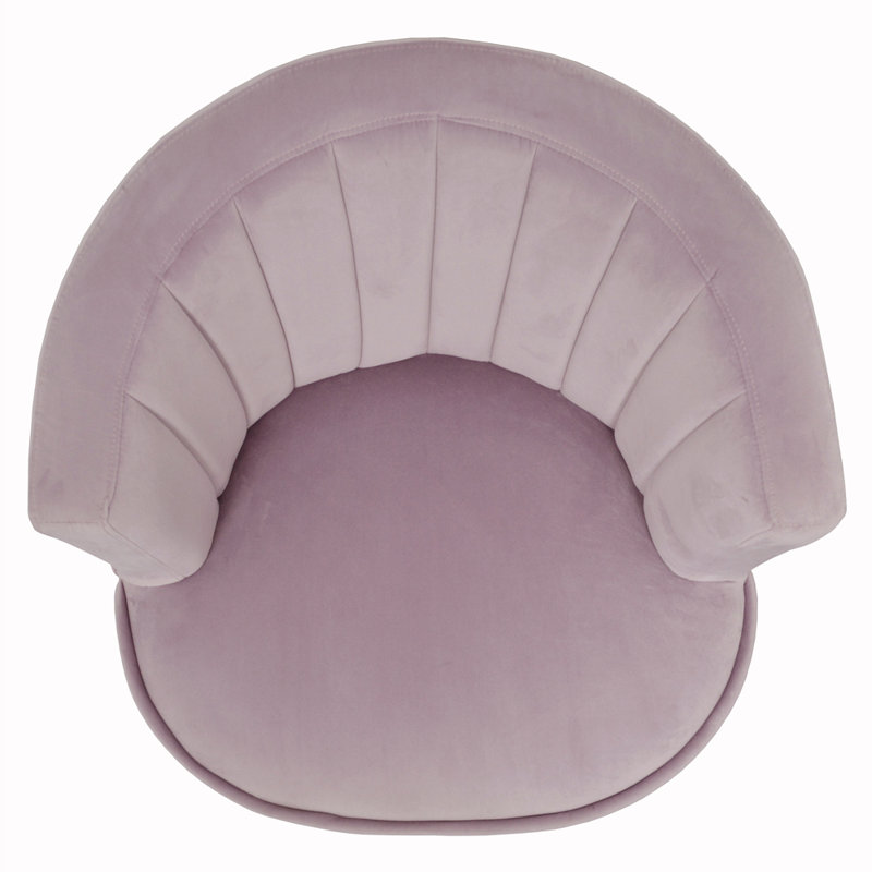 Crespin Upholstered Slipper Chair, Amethyst