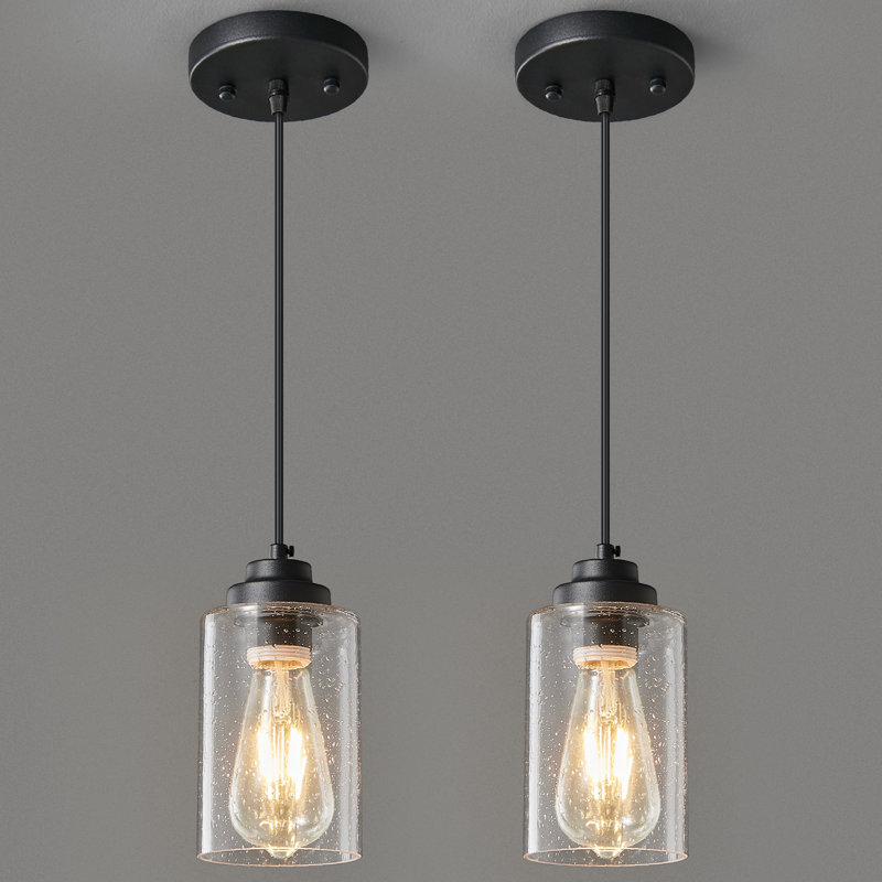 Modern Pendant Light Fixtures Industrial Hanging Light Glass Ceiling Lamp Farmhouse Lighting For Kitchen Island Hallway Bedroom Bar Dining Room