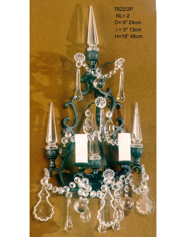 Crittendon Candle Wall Light, Dark Lacquer