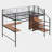 Full Size Metal Loft Bed With Built-In Desk-346039550