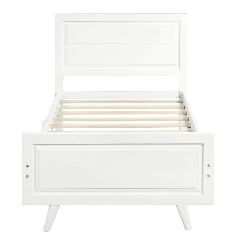 Lit plateforme simple Aswini, Blanc