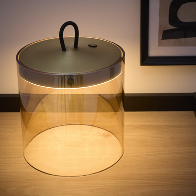 Glass & Metal Table Lamp