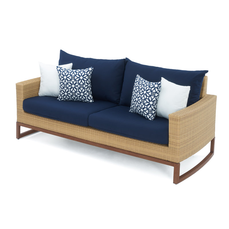 Milana Outdoor 4 - Piece Conversation Set, Canvas Navy Sunbrella® Canvas