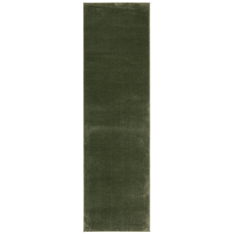 Revive Solid Color Area Rug In Green, Runner 69 x 305 cm, Green