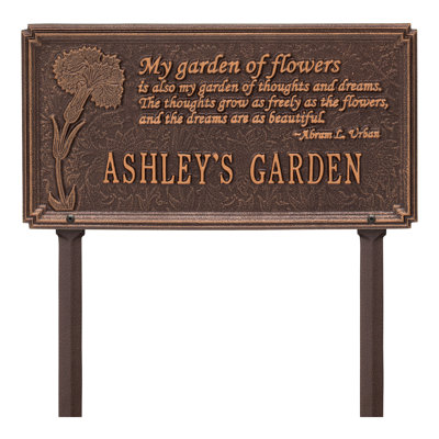 Dianthus Personalized Garden Sign