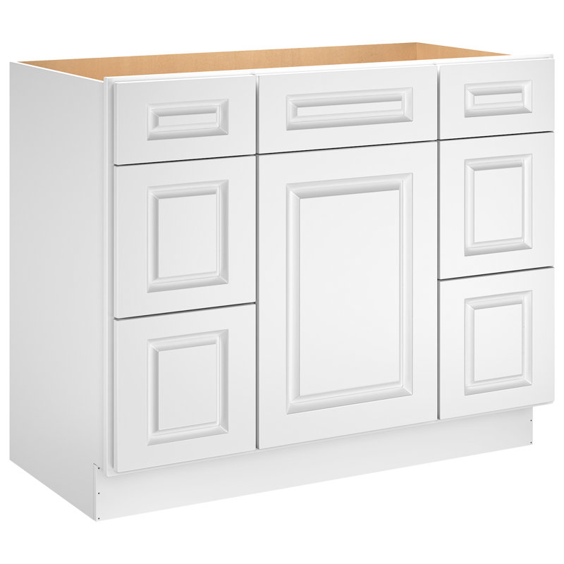 Cozy Design 42'' Single Bathroom Vanity Base Only, Traditional White
