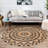 Zinia Hand-Woven Round Jute and Sisal Rug-220529045
