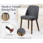 Modern Armless Upholstered Dining Chairs with Solid Wood Legs Side Accent Chair for Dining Room/Living Room-1264991091
