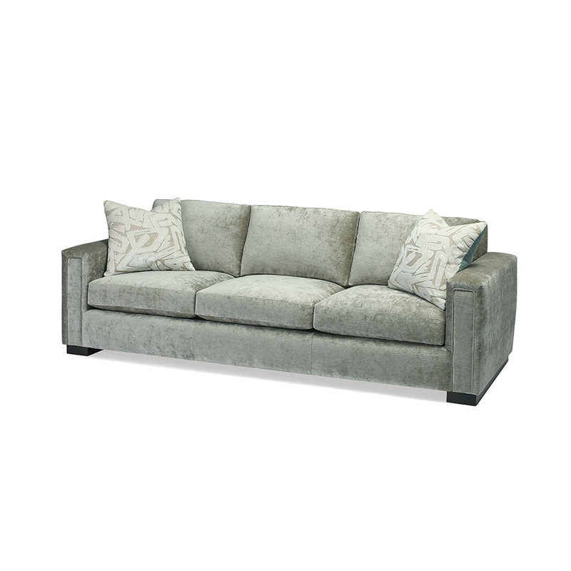 Heath Sofa, Arraya Amber Polyester Blend, Ebony