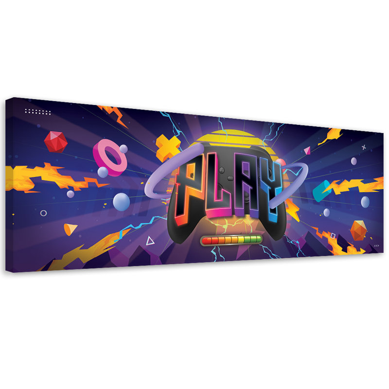 Mural, Game Symbols - No Frame Panoramic Print on Canvas