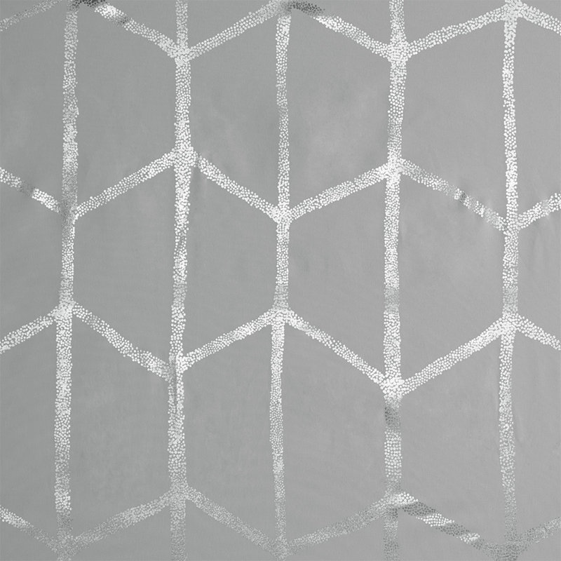 Rideau de douche imprimé métallique, Gris/argent