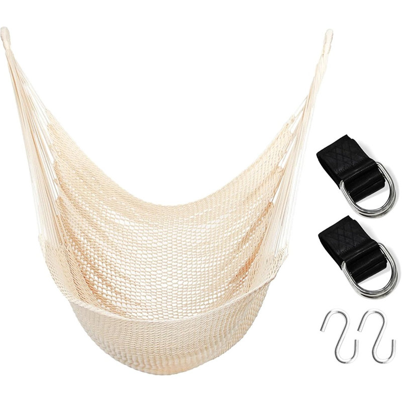 Grande chaise hamac avec quincaillerie de suspension