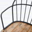 Ensemble de chaises de salle à manger élégantes avec pieds en métal et finition bouleau clair, parfait pour les décors modernes et industriels