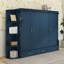 Lit escamotable peu encombrant avec tablettes latérales et tiroirs-727713491-727713493