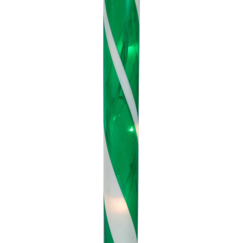 Lighted Outdoor Candy Cane Christmas Pathway Markers - 28" - Set Of 6, Red/Green/White