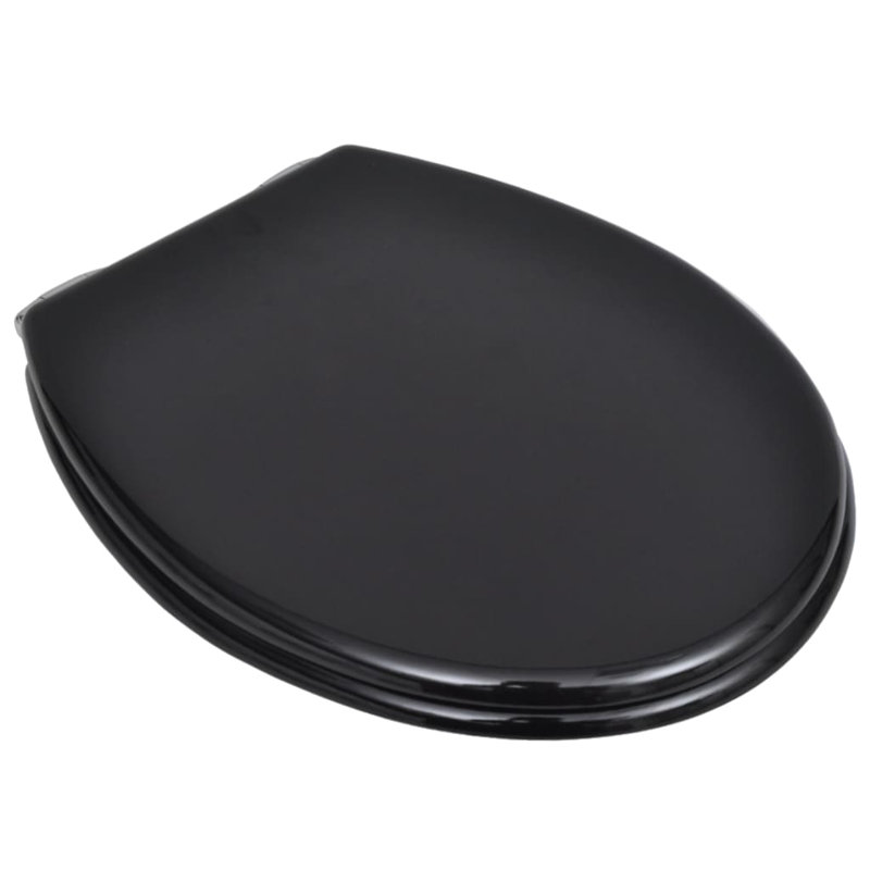Cebert Round Standard Toilet Seat, Black