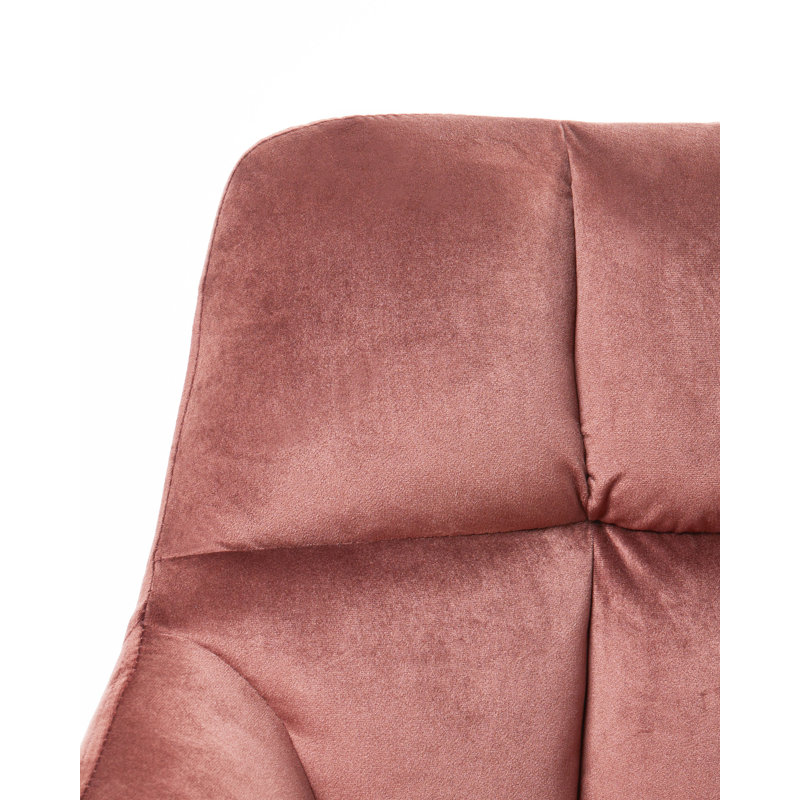 17 Stories Velvet Office Chair, Pink