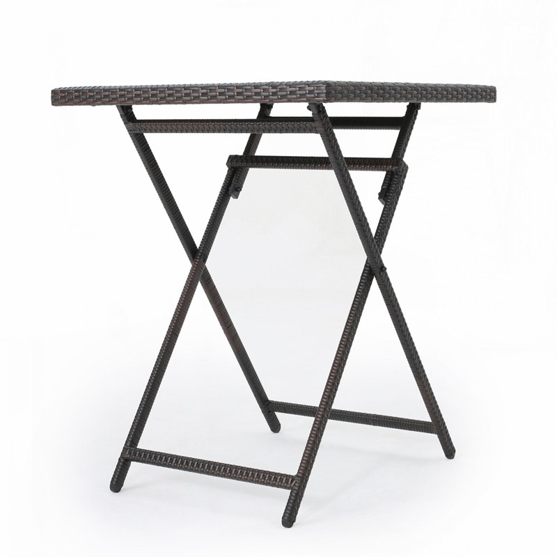 Outdoor Patio Rattan Foldable Table