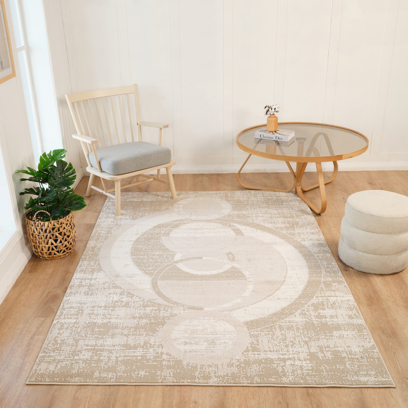 Olliyah Collection Transitional Geometric Area Rug, Rectangle 2' x 3'