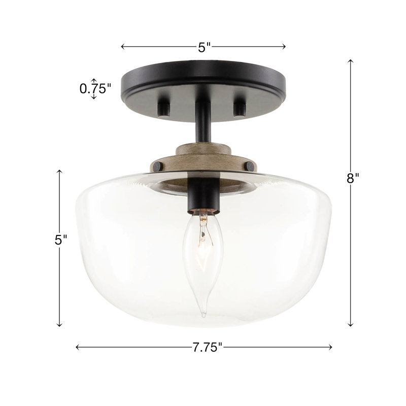 Glass Semi Flush Mount