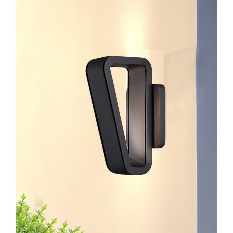 Soldered Silver and Black Modern LED Wall Sconce