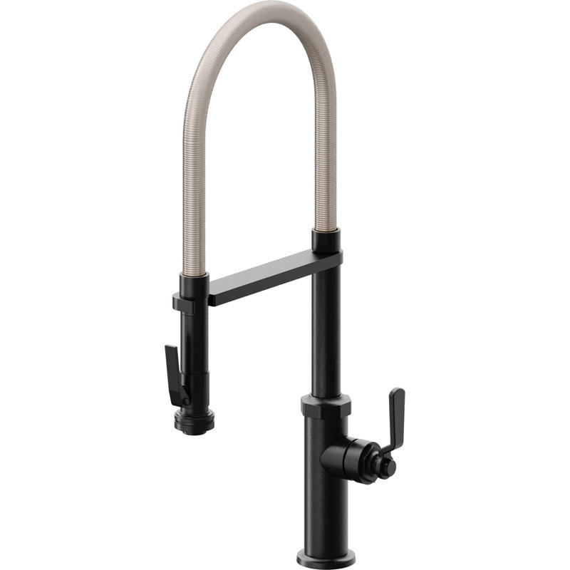 Culinary Pull-Out Kitchen Faucet With Squeeze Sprayer, Matte Black