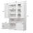  Rilion 70.7" H Bookcase Cabinet With double 5-tier Storage Shelves And 4 Doors, Tall Bookshelf With Acrylic Doors And 2 Open Storage