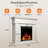 Small Electric Fireplace With Mantel,43.39"w X 39.68"h X 13.70"d, 750w/1500w Heater (5100 Btu, 400 Sq Ft), 3d Realistic Led Flames, Silent (=40db)-1395694277