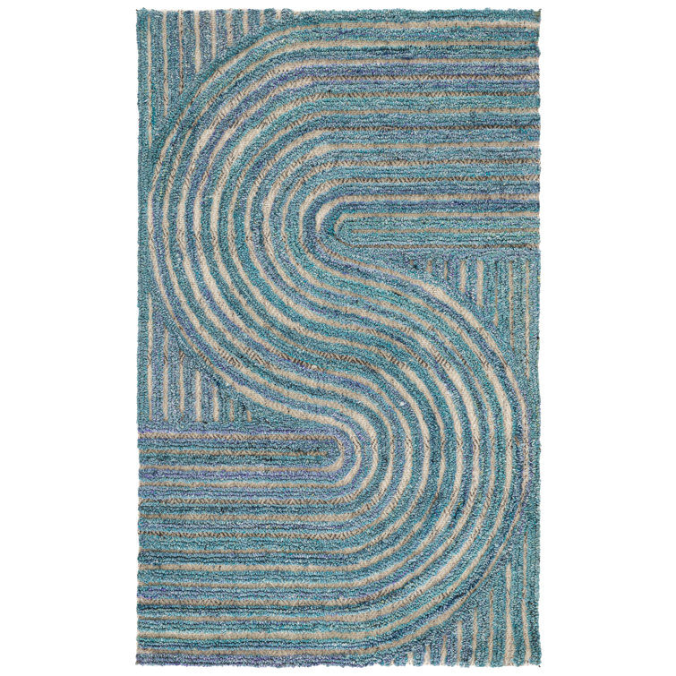 Stalvey Hand Tufted Performance Abstract Rug