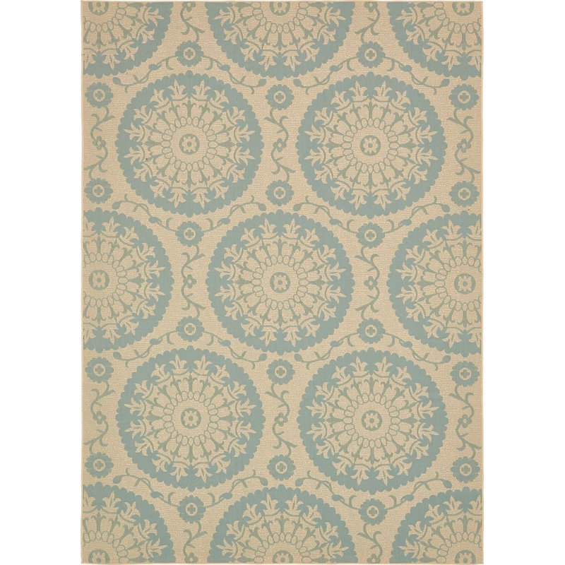 Outdoor Veranda Area Rug Misty Color, Rectangle 8' x 11'4"