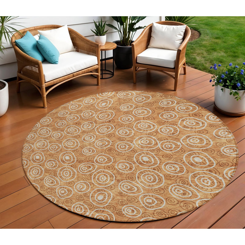 Tapis d'intérieur rond 8 po Terra Cotta
