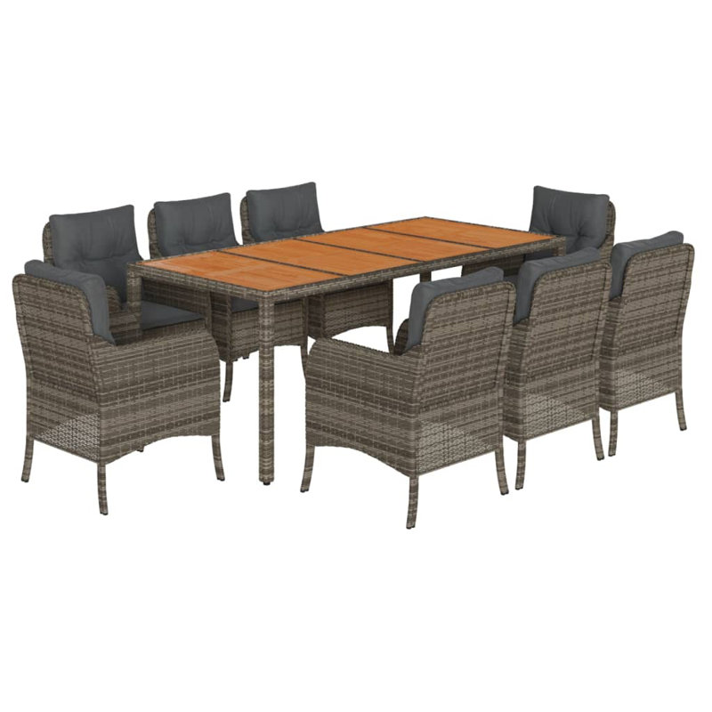  Garden Dining Set Grey