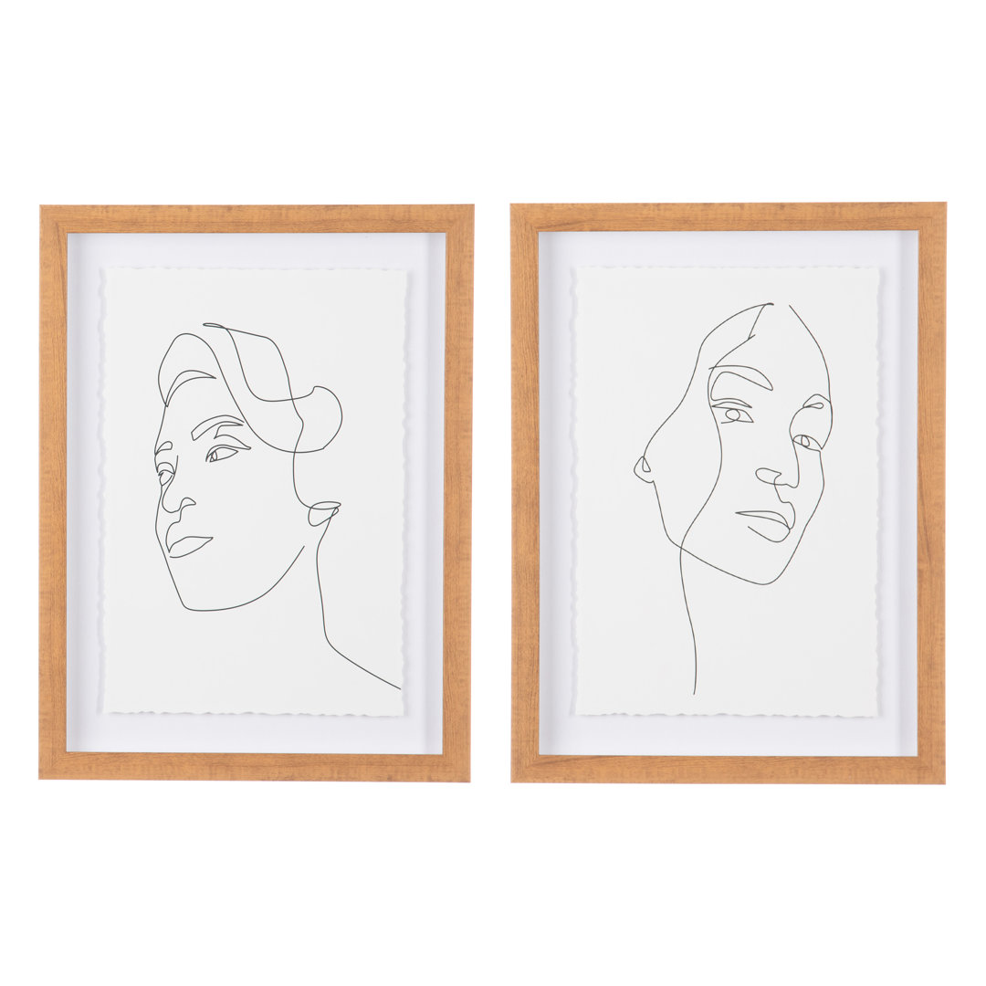 Natural 2 Piece Single Picture Frame Kunstdrucke