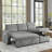 Sleeper Sofa Bed, Reversible Sectional Couch With Storage Chaise And Side Storage Bag