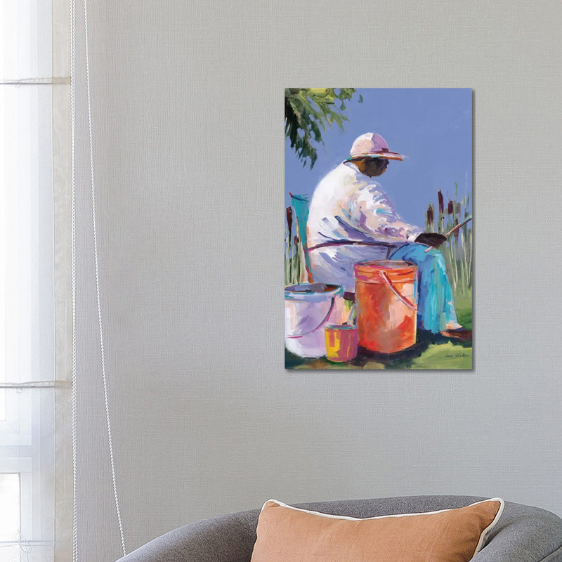 Sisters Fishing I by Jane Slivka - Wrapped Canvas Gallery-Wrapped Canvas Giclée, 66.04 cm H x 45.72 cm W