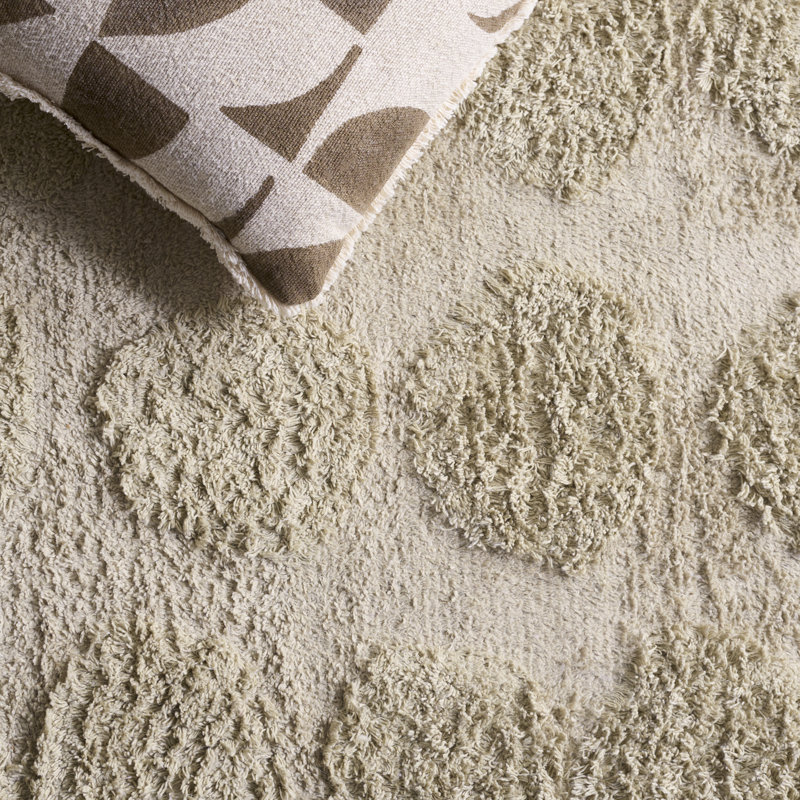 Easy Care 227 Hand Tufted Recycled Cotton Machine Washable Geometric Shapes Indoor Use Only Rug, Rectangle 8' x 10'